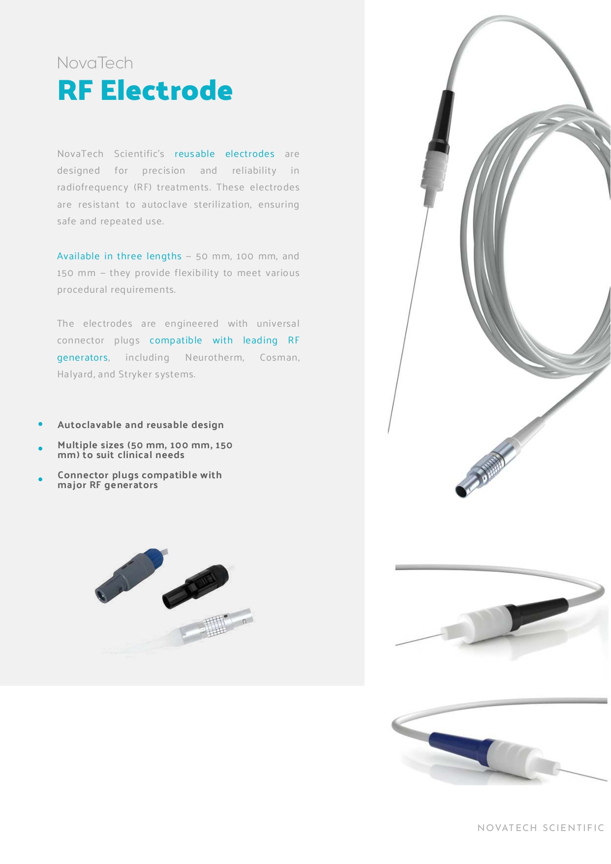 RFA Electrodes - NovaTech Scientific medical device